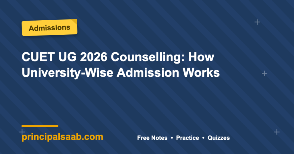 CUET UG 2026 Counselling: How University-Wise Admission Works