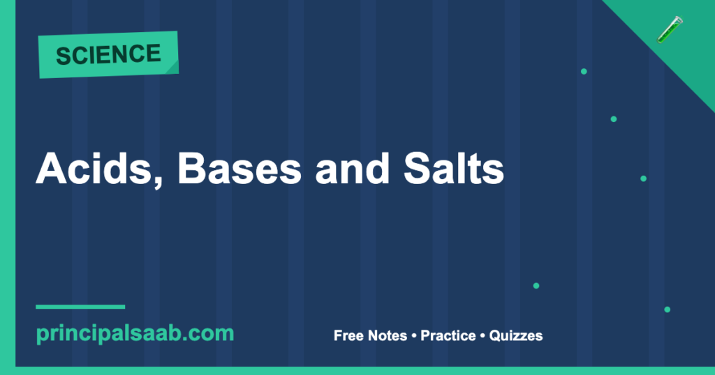 Acids, Bases and Salts — Class 10 Science Notes & Practice