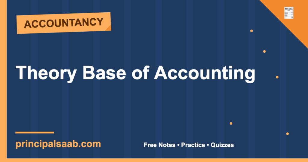 Theory Base of Accounting — Class 11 Accountancy Notes & Practice