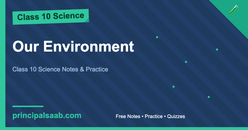Our Environment — Class 10 Science Notes & Practice