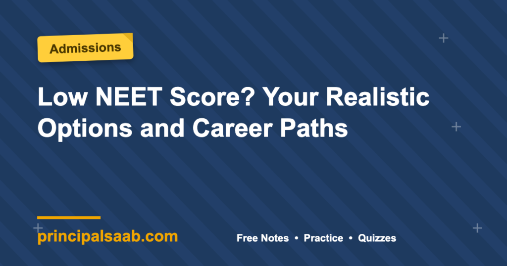 Low NEET Score? Your Realistic Options and Career Paths