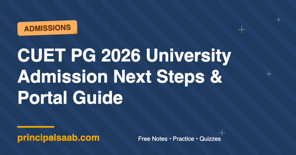 CUET PG 2026 University Admission Next Steps & Portal Guide