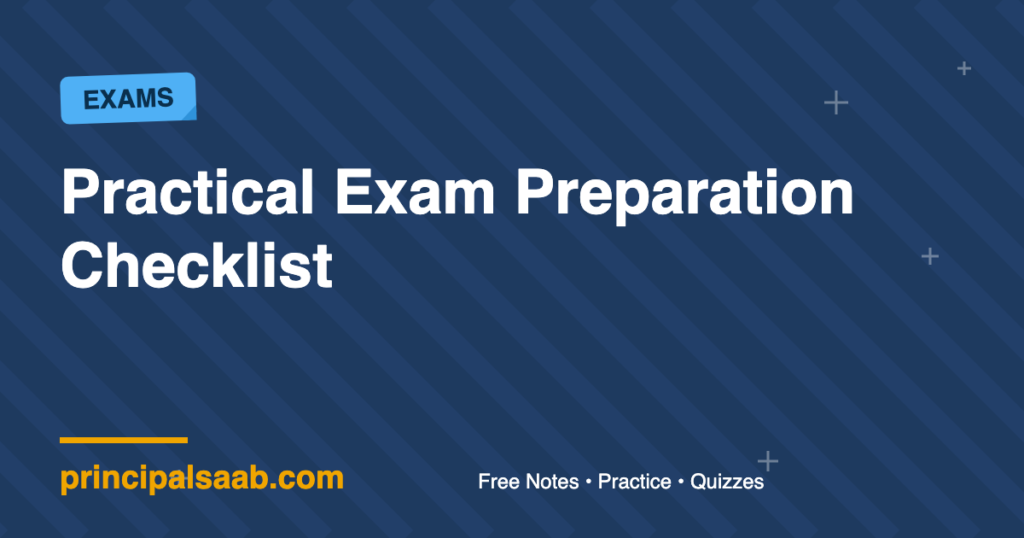 Practical Exam Preparation Checklist