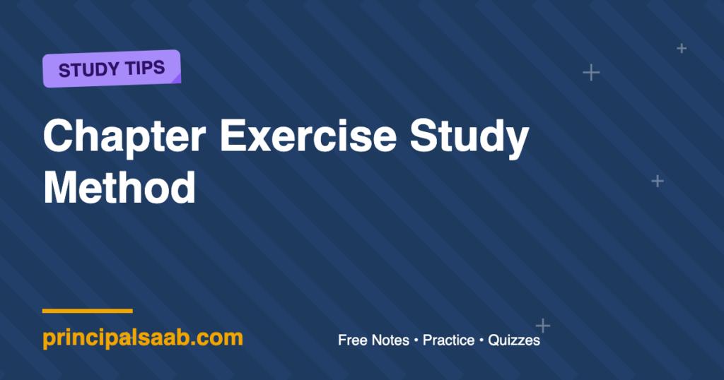 Chapter Exercise Study Method
