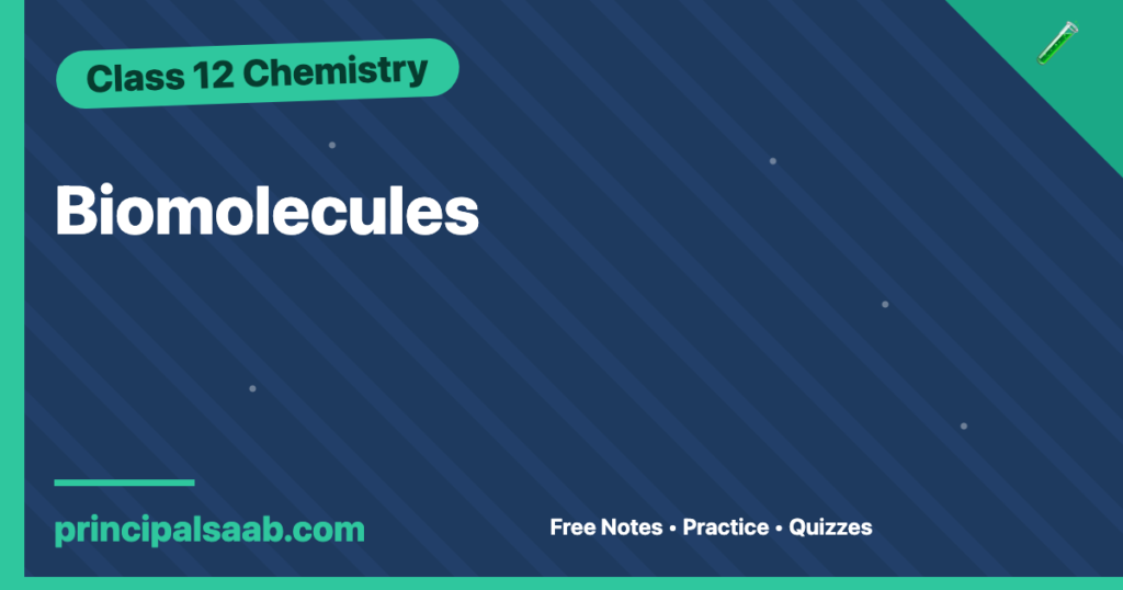 Biomolecules — Class 12 Chemistry Notes & Practice