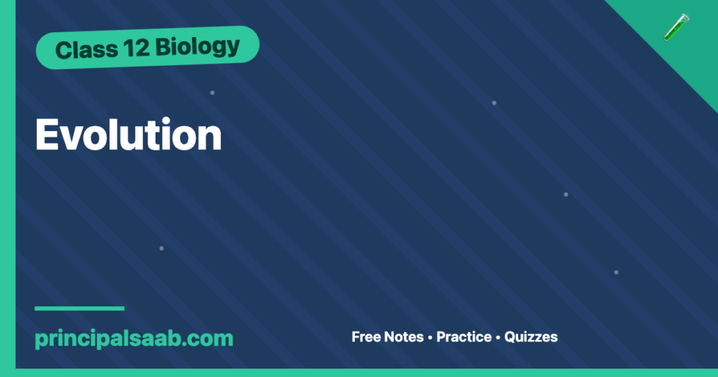 Evolution — Class 12 Biology Notes & Practice