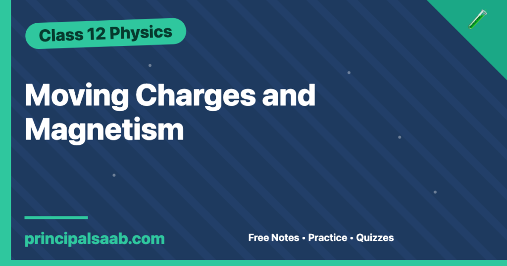 Moving Charges and Magnetism — Class 12 Physics Notes & Practice