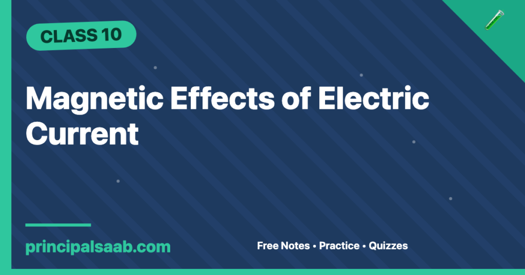 Magnetic Effects of Electric Current — Class 10 Science Notes & Practice